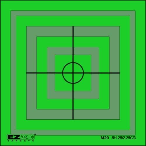 EZ2C Mini Shooting Targets, Bright Flourescent Self-Adhesive 3.5" x 3.5" (Tear-Off Pads of 25 or 100)