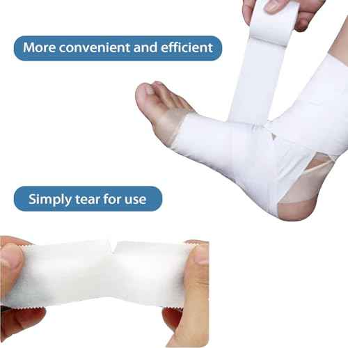 Athletic Tape White Sports 1.5 Inch 30 Feet Tearable Support for Wrist Finger Ankle Turf Football 1 Roll