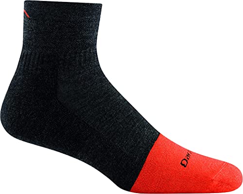Darn Tough Vermont Steely Quarter Midweight Cushion Socks Large Graphite