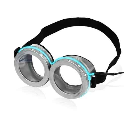 BADALU LED Steampunk Goggles, Glow in the Dark Vintage Steampunk Goggles Glasses Costume Accessories Adult Cosplay Party