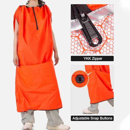 Orange Upneargo Emergency Thermal Sleeping Bag Bivy Sack - Lightweight Waterproof Survival Gear