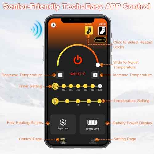 8000mAh*2 Heated Socks for Men Women with App Control,Large-Capacity Rechargeable Battery,360¡ÆHeating Warming,Electric Winter Socks,Foot Sole Heating,Foot Warmer for Skiing,Hiking,Hunting,Outdoor