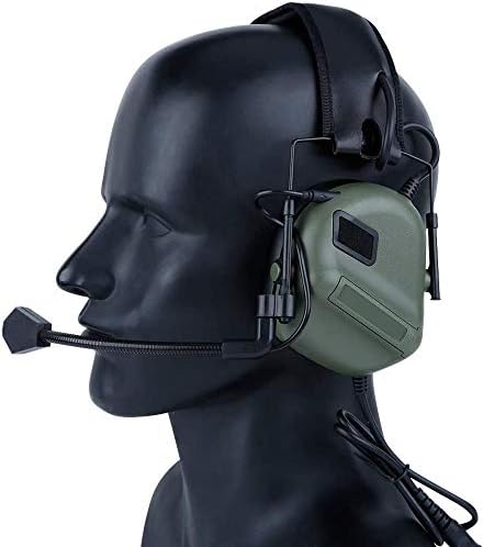 ATAIRSOFT Tactical Headset Wargame Hunting Headphone Without Noise Cancellation Function (Black)