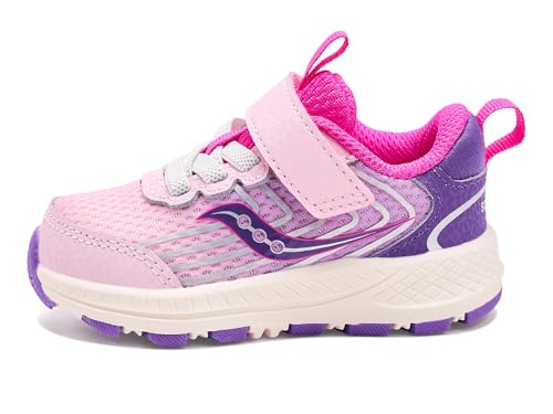 Saucony Unisex-Child Wind 3.0 Jr Sneakers - Pink & Purple, Little Kid Size 11