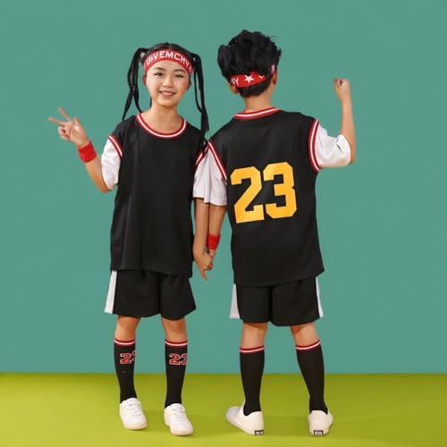 Youth Basketball Socks Boys Girls 3 Pairs Breathable Sports Socks - Red B23