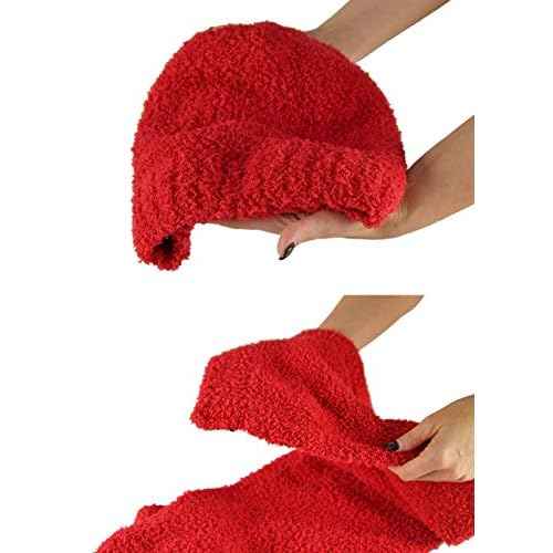 Barefoot Dreams CozyChic Red Beanie and Scarf Set, Slouchy, 100% Polyester Microfiber, Comfortable Winter Gear