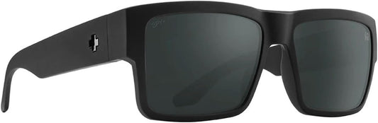 Spy Cyrus Sunglasses Matte Black with Happy Boost Black Mirror Polarized Lens + Case