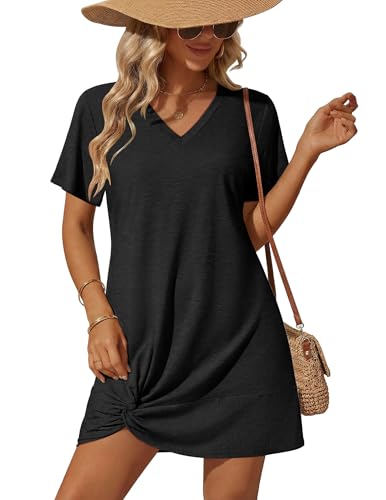 Ekouaer Women's Black Coverup Swimsuit XL - Summer Swimwear Bathing Suit