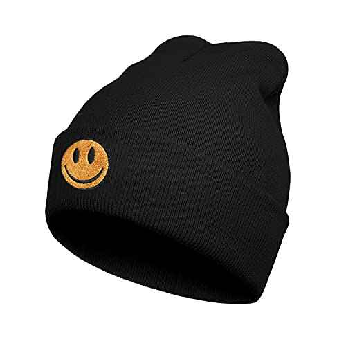 Funny Beanies Hat, Men's and Women's Winter Warm Black Fashion Cool Embroidered Knit Hat