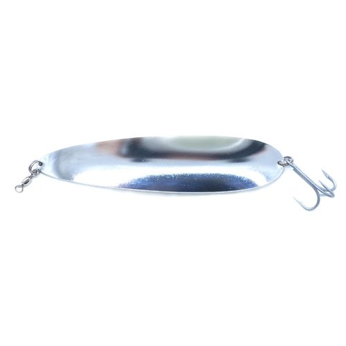 SEASKY 5.5" 7" 8" 10" 11" Stainless Steel Saltwater Tuna Salmon Fishing Flutter Spoon Metal Lure (5 1/2", Silver)