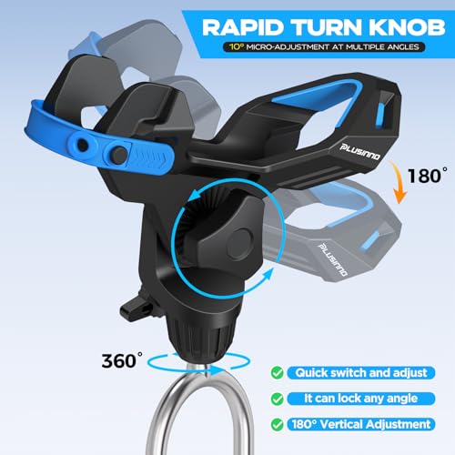 Ground Fishing Rod Holder 2 Pack - 360° Adjustable, Portable, Durable