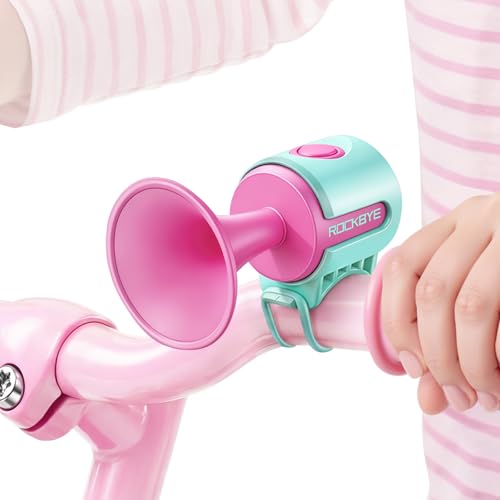 Pink Electric Bike Horn 120dB Loud Bicycle Bell with 3V Battery - Easy Install