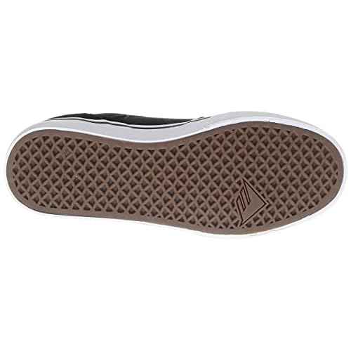 Emerica Mens Skate Shoe, Black/Gold/White, 5