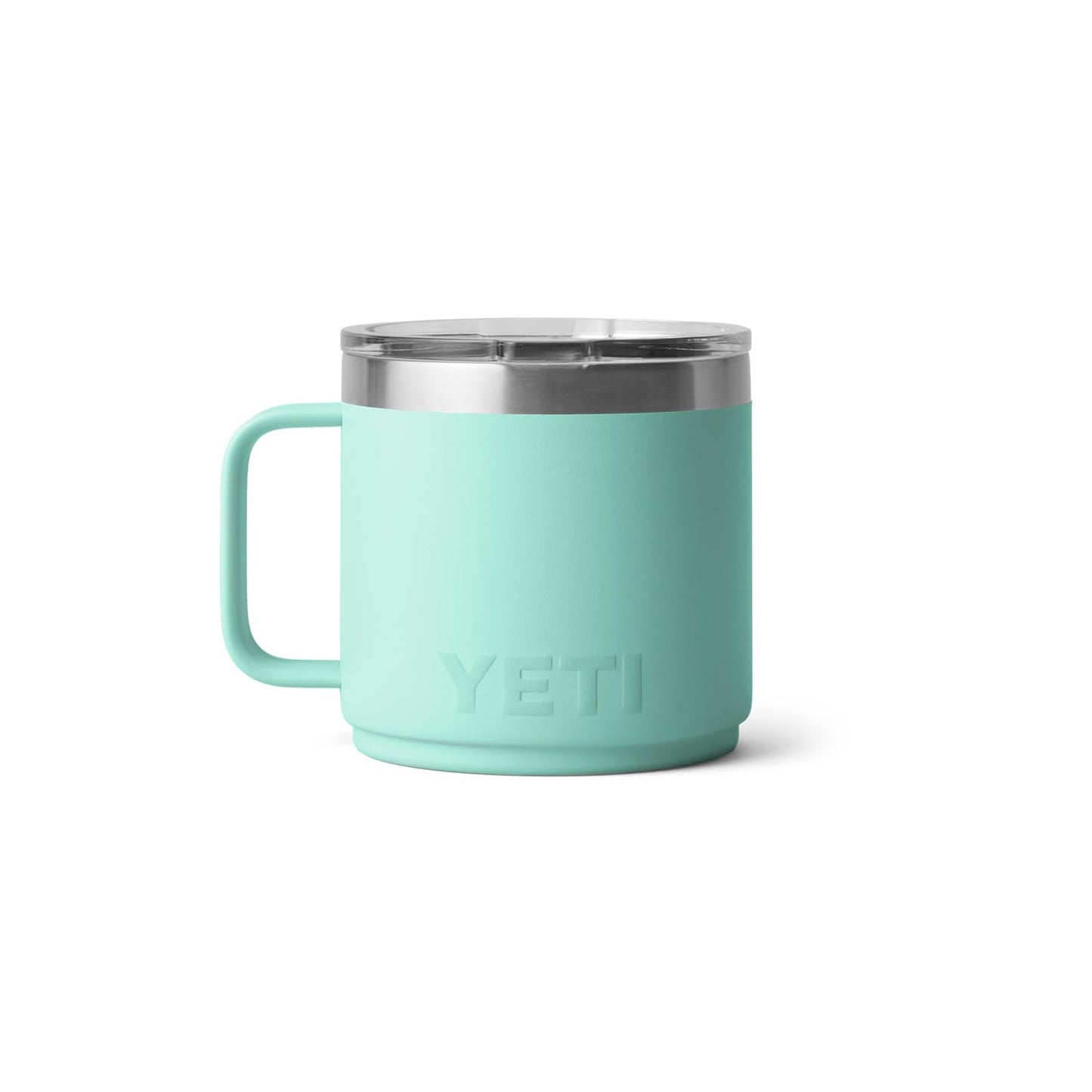 YETI Rambler 14 oz Stackable Mug, Vacuum Insulated, Stainless Steel with MagSlider Lid, Seafoam