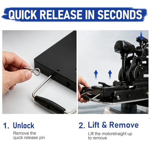 Black Quick Release Mounting Bracket for Minn Kota Trolling Motors