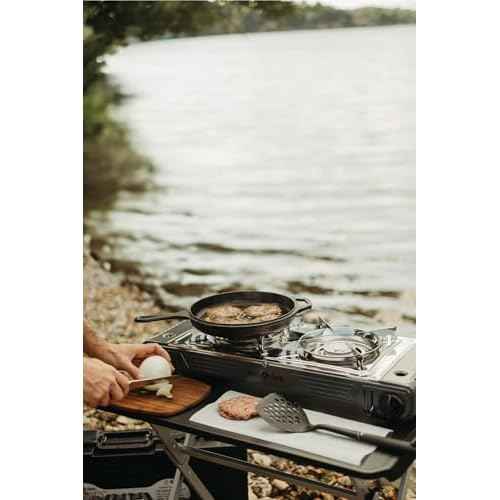 GasOne 2-Burner Portable Camp Stove - High Output 15,300 BTU - With Durable Carrying Case, Automatic Ignition, Safety Features, Perfect for Camping, Hiking, Tailgating, and Emergency Preparedness
