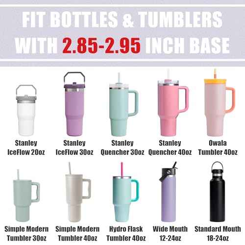 Vmini Silicone Boot with Dreamy Gradient for Stanley Quencher 40/30/20 oz Tumbler & IceFlow 30/20oz, Metallic Luster Cup Sleeve for 12-24oz Water Bottles, Cup Accessories for Stanley Bottom Protector