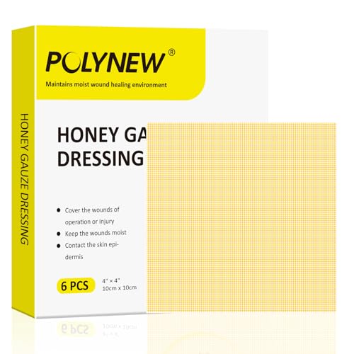 Manuka Honey Gauze Dressing 6 Pack for Wound Care, 4x4 Inch