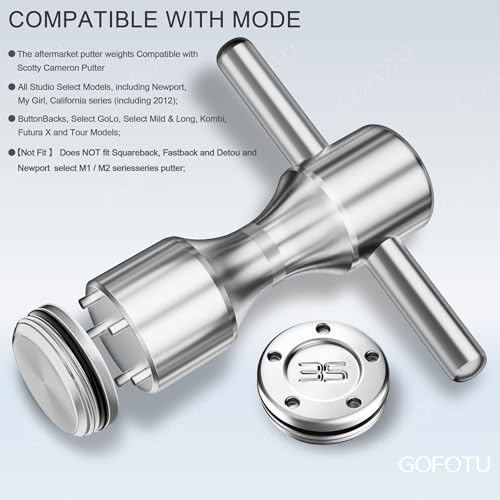 Golf Weights Set 2pcs 35g Plus Wrench for Scotty Cameron Newport Series