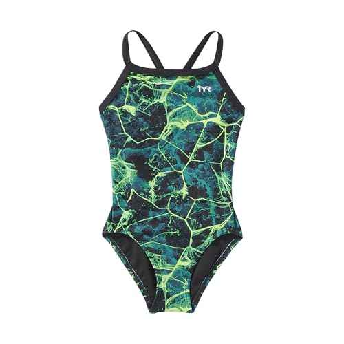 TYR Durafast Elite Diamondfit One Piece Girls' Swimsuit - Athletic Training and Competition Swimwear - Resists Chlorine