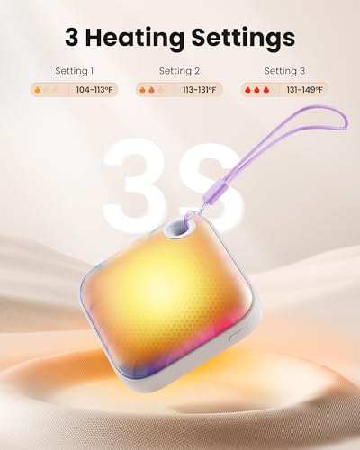 Gaiatop Rechargeable Hand Warmer with Light - Double-Sided Prism