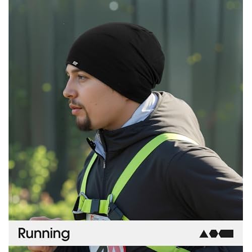 SUNMECI Thin Slouchy Beanie Hat - Soft for Chemo Hair Loss, All Day & Night Wearable Sleep Cap, Warm Stretchy for Men Women