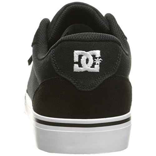 DC mens Anvil Casual Skateboarding Shoe, Black/White/Black, 14 US