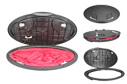 20-Inch Waterproof Kayak Hatch Deck Plate Kit with Storage Bag