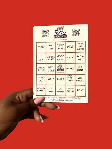 Hip Hop & R&B Music Bingo Set for Adults and Families - Card Games