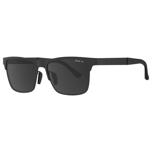 BEX® SUNGLASSES ROCKYT LITE FULL METAL FRAME LIFESTYLE SUNGLASSES - BLACK/GRAY.