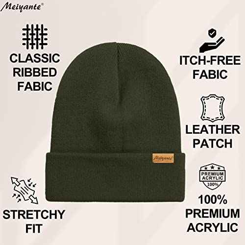 Beanie Hats for Men & Women - Warm Stocking Caps for Men & Women, Cuffed Knit Thermal Hats, Gift for Him & Her