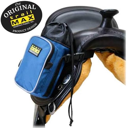 TrailMax 500 Series Water Bottle Horse Saddle Bag; Insulated & Padded Drink Holder; Western & endurance Saddle Water Carrier; Saddlebag w/ 1 Liter Stainless Steel Water Bottle; Black & Sand