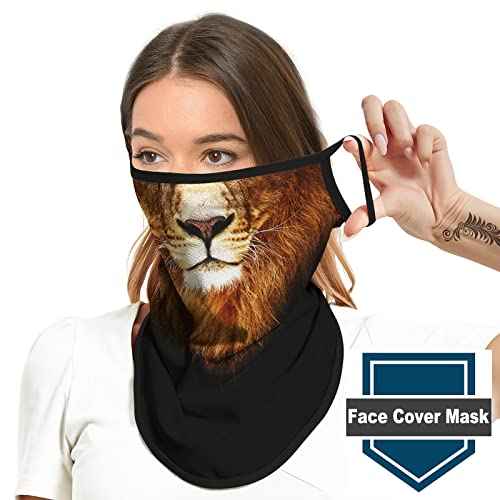 Obacle Bandana Face Mask with Ear Loops Breathable Neck Gaiter for Men Women