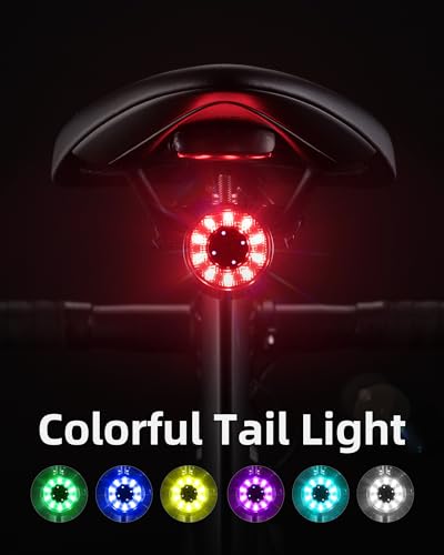 LED Bike Tail Light USB-C Rechargeable 5 Modes Aluminum IPX5 Safety