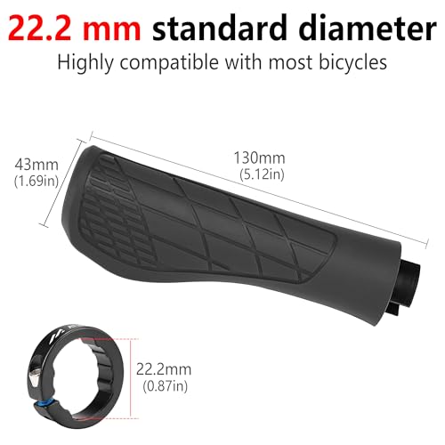 Black Ergonomic Non-Slip Bike Handlebar Grips for BMX and Scooters