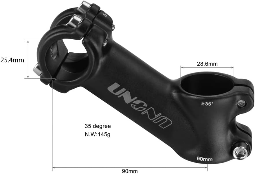 FOMTOR 25.4 stem 60mm 90mm 110mm 35 Degree Bike Handlebar Stem Riser MTB Stem for Mountain Bike Road Bike BMX MTB