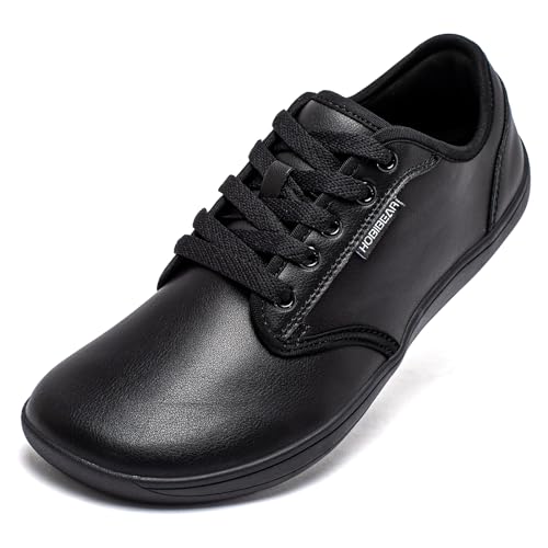 Unisex Wide Barefoot Shoes - Minimalist Zero Drop Sneakers for Men Women, All Black, 10 Wide Women / 9 Wide Men