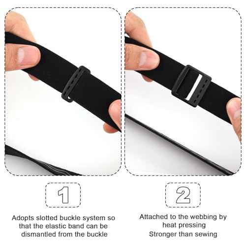 2pcs Elastic Headlamp Strap, Headlamp Band Replacement Head Lamp Comfort Belt Headlamp Headband Holder Headlamp Accessories Compatible with Black Diamond, Petzl, Princeton Tec, Fenix, Streamlight
