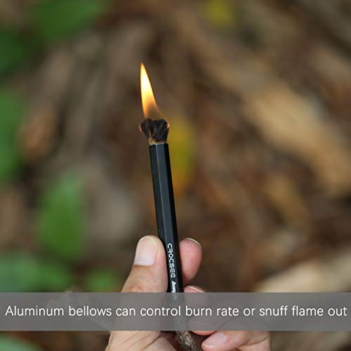 Survival Aluminum Bellows with Waterproof Hemp Wick Cord Set - 2 Pieces