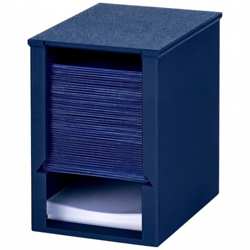 Navy Toploader Dispenser & Penny Sleeve Holder - Dual Compartment Card Storage