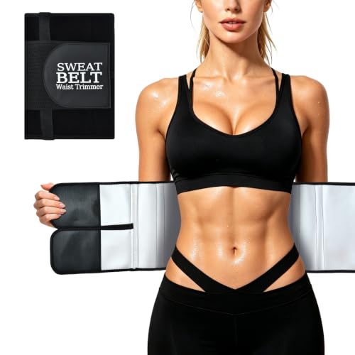 Waist Trainer for Women & Men - Medium Belly Fat Waist Trimmer Sweat Band for Workout & Body Shaping