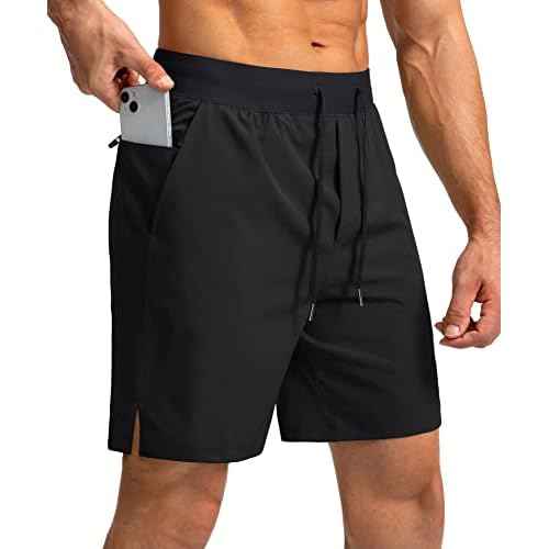 Men's Running Shorts with Zipper Pockets 9 Inch/ 7 Inch / 5 Inch Lightweight Quick Dry Gym Workout Athletic Shorts for Men