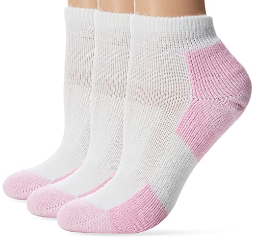 Thorlos Women's Dwmxw Walking Socks - Medium Pink with Padded Heel & Forefoot