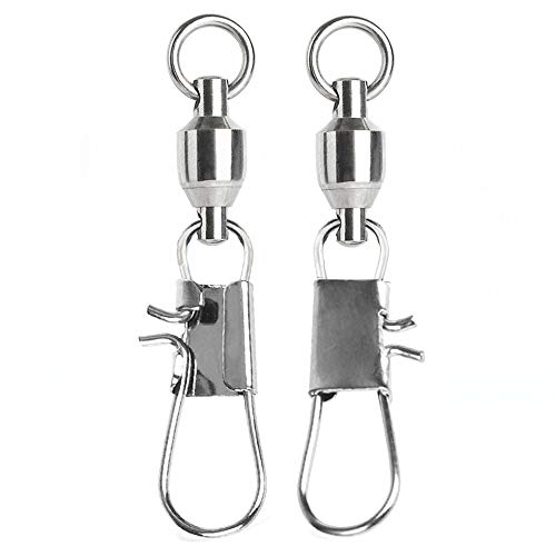Fishing Swivel Snap Set 25pcs Size 3 37.9lb Saltwater High Strength Ball Bearing