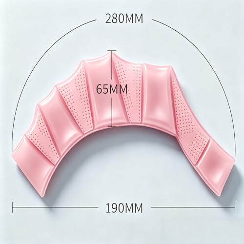 Pink Silicone Swimming Gloves for Resistance Training & Water Fitness - Unisex