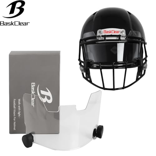 Football Visor Helmet Clear Visor Scratch Resistant UV Block Anti-Fog Fits Youth & Adult