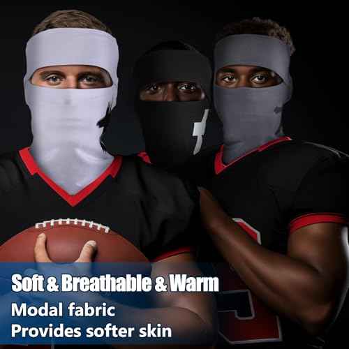 Eurzom 3 Pcs Open Top Balaclava Football Ski Masks Face Masks Empty Top Full Face Cover Windproof Wicking for Sport Outdoor
