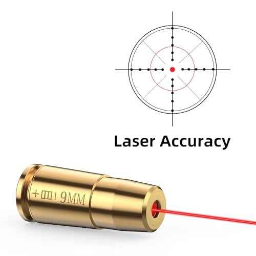 EZshoot Bore Sight Laser 9mm/223 5.56mm/243 308/12-Gauge Red Laser Boresighter with Portable Tin Case and Extra Batteries