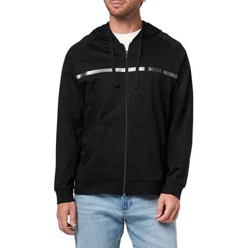 BOSS mens Authentic Zip Up Hooded Sweatshirt