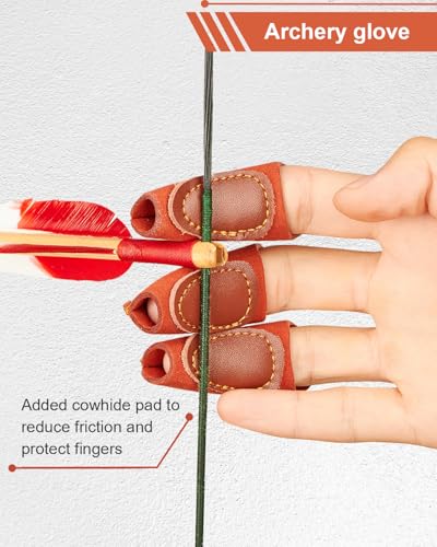 Archery Arm Guard and Finger Gloves Set - Breathable, Adjustable Protection